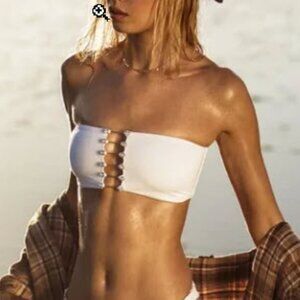 Beach Bunny Noelani Bandeau Top in White